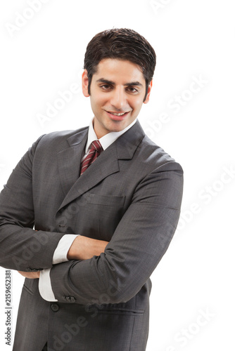 Portrait of well-dressed businessman smiling 
