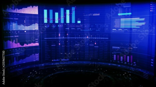 Futuristic global financial data visualization, world map and digital globe with candlestick chart, stock trading analytics, forex market dashboard, fintech infographic, big data interface