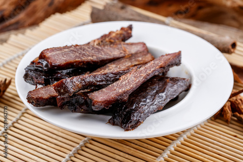 Bild auf Leinwand Fragrant and delicious Inner Mongolian beef jerky