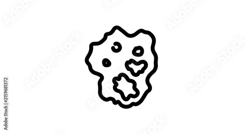 Фотография Funny Amoeba Cartoon Character.