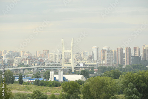 Canvas Print Summer urban landscape on a sunny day Novosibirsk.