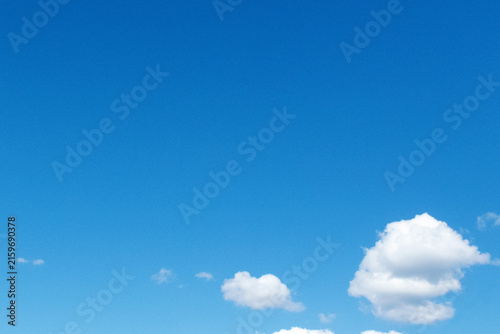 Blue sky with white clouds, macro.