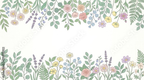 A floral arrangement with a white background, featuring a variety of flowers and leaves.