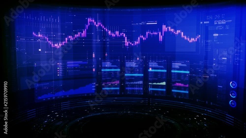 Futuristic global financial data visualization, world map and digital globe with candlestick chart, stock trading analytics, forex market dashboard, fintech infographic, big data interface
