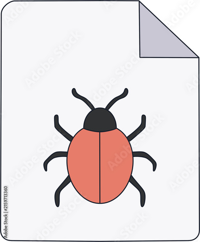 Bug Report Flat Vector Illustration
