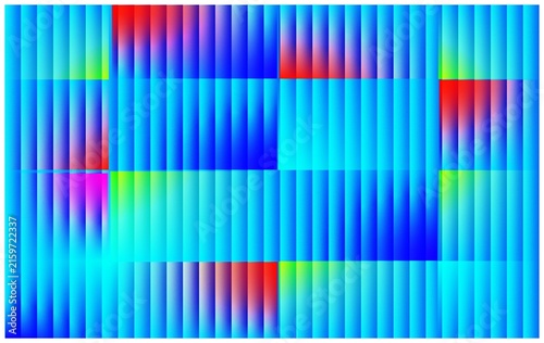 Принти на полотні Abstract multi colored rectangular grid matrix with vertical striped modulation