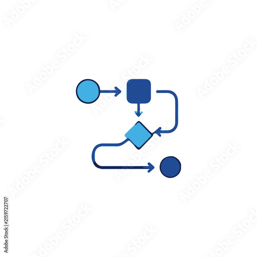 Workflow Automation Process Flow Flat Vector Illustration