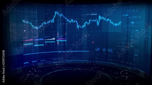 Futuristic global financial data visualization, world map and digital globe with candlestick chart, stock trading analytics, forex market dashboard, fintech infographic, big data interface