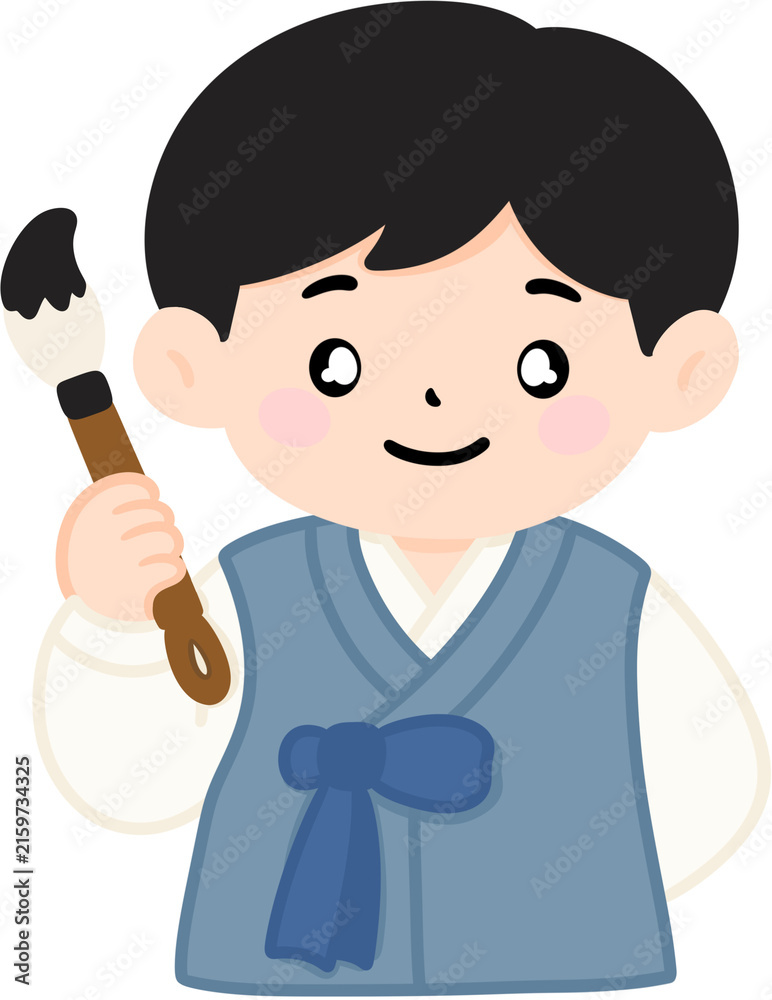 Fototapeta premium Korea traditional character illustration 