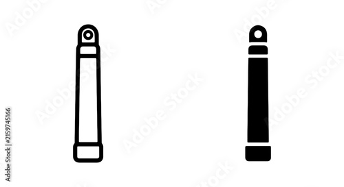 Glow Stick Icons, Light Stick Symbols, Chemical Light Vector Graphics, Party Illumination