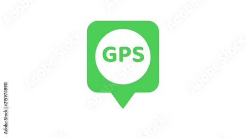 Gps location pin icon motion animation for digital navigation interface