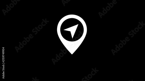 Location pin icon motion animation for digital interface design projects