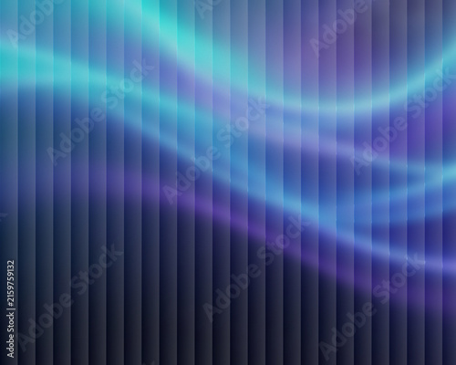 Vibrant blue and violet vertical stripe texture background with glowing aurora light effect vector illustration