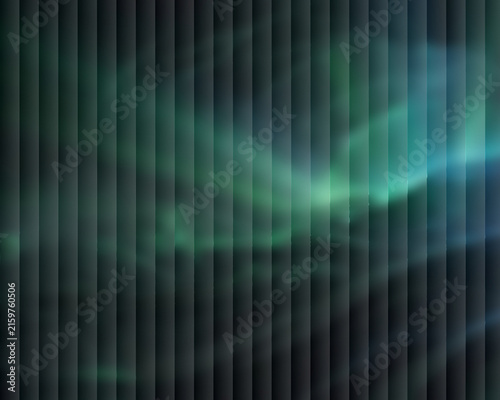 Modern futuristic dark background featuring vertical lines texture and glowing teal wave light