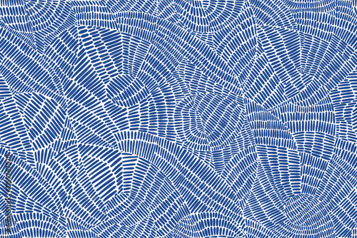 Abstract Mosaic in Cobalt seamless pattern