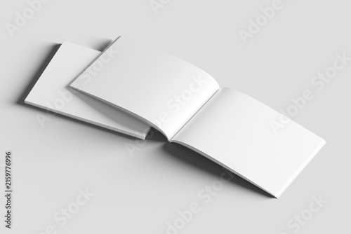 Bild auf Leinwand EU Size A4 A5 Landscape Horizontal White Blank 3D Rendering Mockup