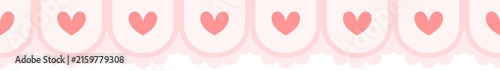 Pink Scalloped Border With Hearts