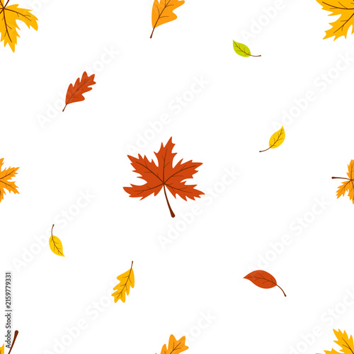 Autumn Leaves Seamless Pattern
