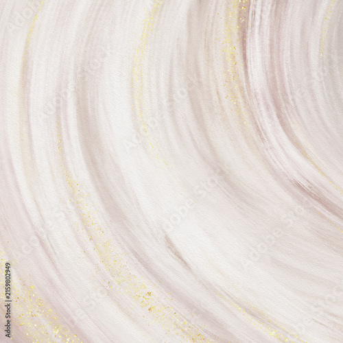 Abstract Pink Marble Texture with Gold Flecks