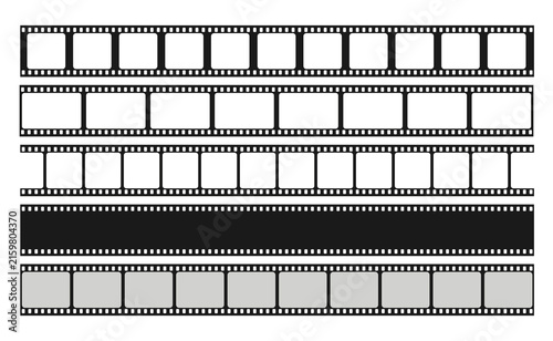 Tapety artystyczne Film strip set. Retro movie slides template. Video or photo tape. JPG image