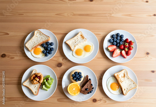 Healthy breakfast variety a...