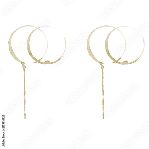Abstract Gold Earrings, Minimalist Modern Circle Jewelry with Dangling Stem

