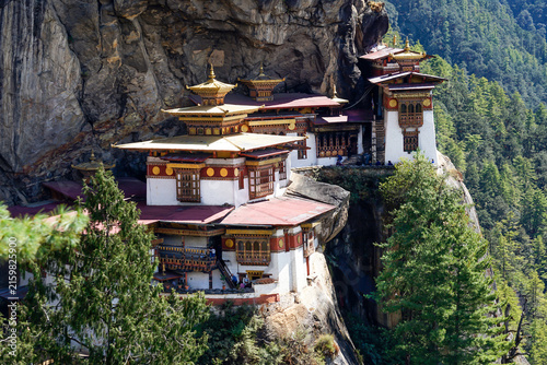 Canvas Print Bhutan, Paro, Taktshang the famous Monastery Tiger Nest