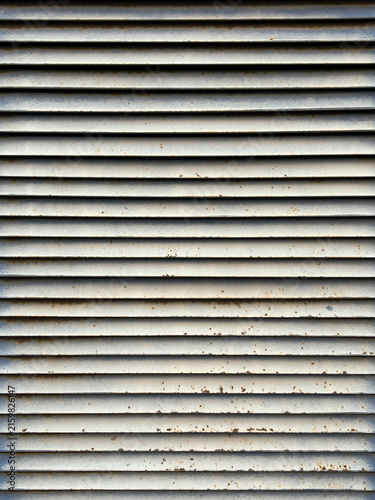 Metal blind architecture decoration retro background concept