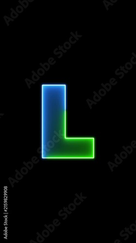 The Neon L text icon features bold, illuminated lettering with vibrant neon colors, delivering a modern, sleek aesthetic perfect for futuristic, tech-inspired designs.