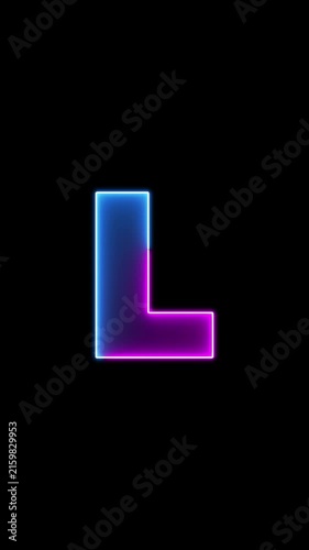 The Neon L text icon features bold, illuminated lettering with vibrant neon colors, delivering a modern, sleek aesthetic perfect for futuristic, tech-inspired designs.