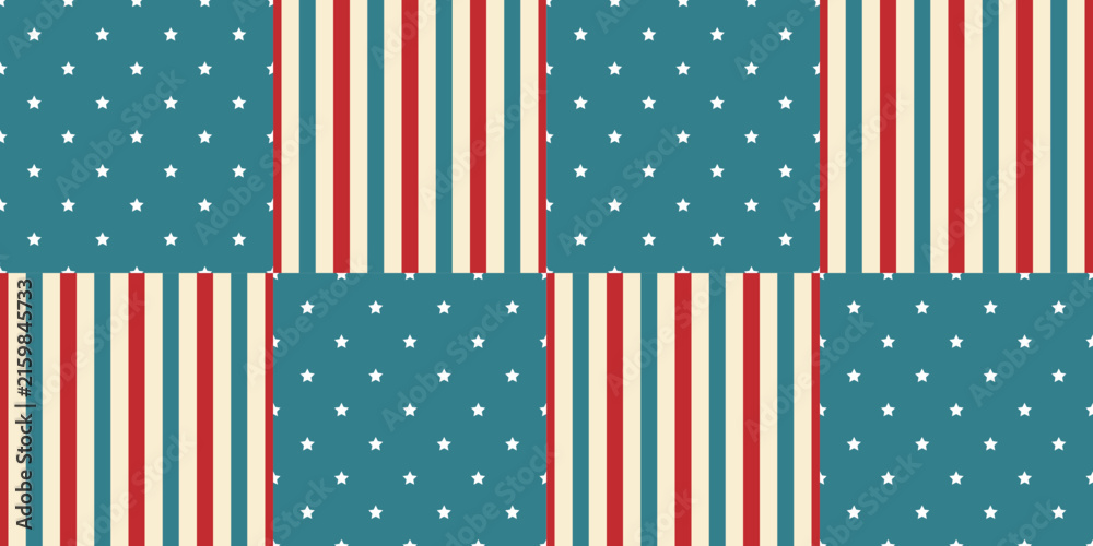 Fototapeta premium Popcorn white circus and stripe background line with pattern seamless paper. Red hand star and packaging pinstripe retro with texture poster corn. Simple carnival graphic and straight fun drawn.