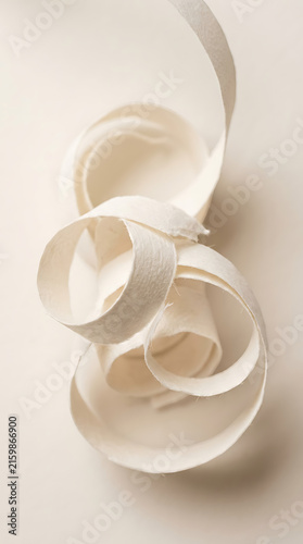 Creative white fabric ribbon loops on transparent background for design projects transparent background