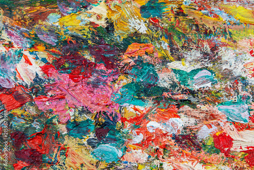 Fotografie Abstract oil paint texture background full frame close up