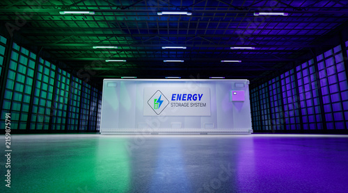 Energy storage systems or battery container units in factory