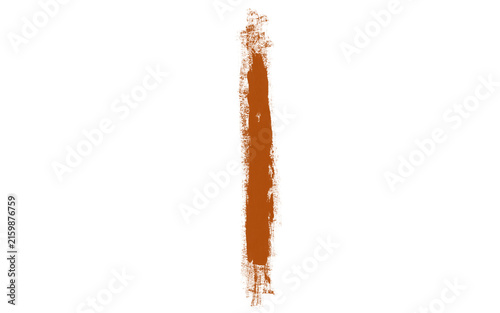 Konstfotografi Terracotta paint stroke on white background