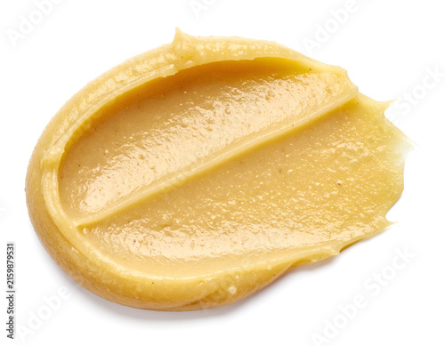 Ginger Paste Smear Isolated on White