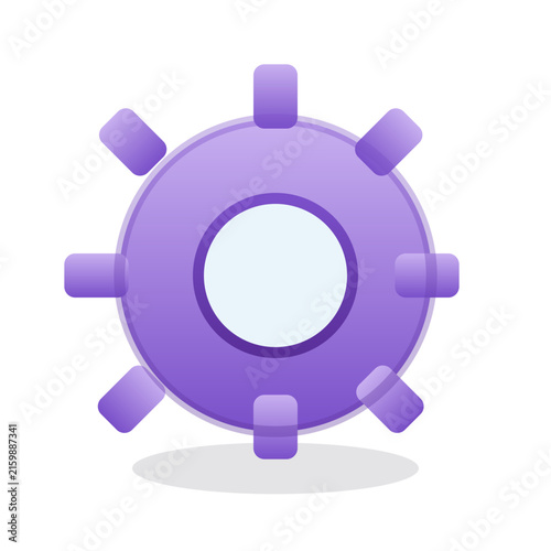 3D settings gear configuration options gradient vector icon