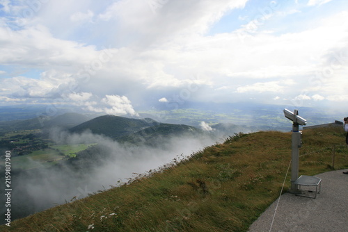 chain of volcanos at the puy-de-dôme in auvergne in france 