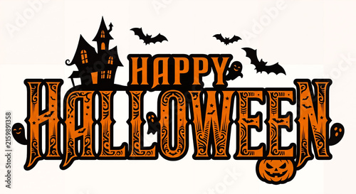 Black cat silhouette howling at full moon halloween vector illustration