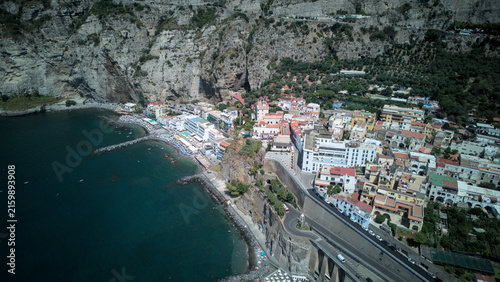 Aerial view of Meta di Sorrento town and beach - Sorrento Coast