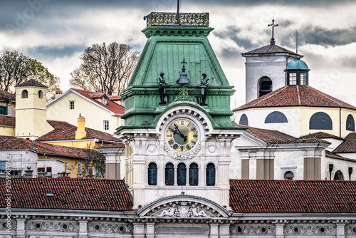Trieste in winter. Between the sea, snow-capped mountains, and historic monuments.