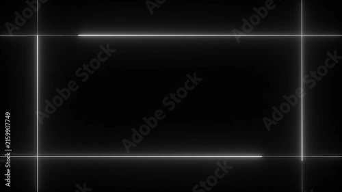 Neon line on black background 