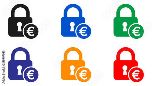 euro lock icon