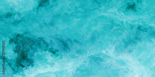 фотографія Blue Turquoise Water Surface Texture with Clear Pool Waves, Ripples, Reflection,