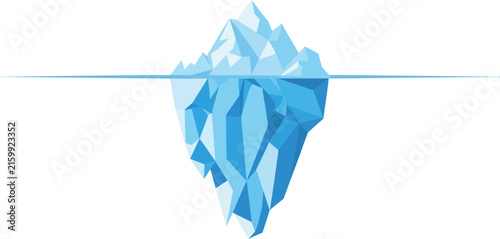 Obraz na plátne Polygonal iceberg in flat style