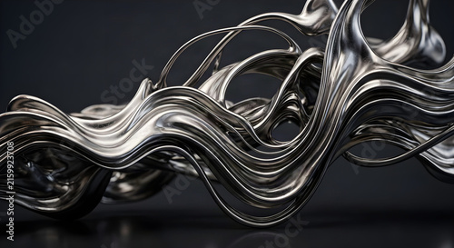 Abstract Metallic Flow