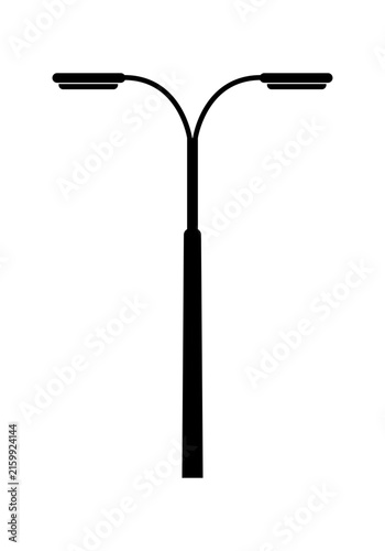 Modern street lamp. Urban lighting fixture.
