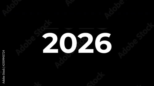 Year Timeline Scrolling Animation 2016 to 2026 - Modern Number Counter Loop