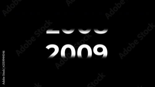 Year Timeline Scrolling Animation 2000 to 2010 - 2000s Decade Counter Loop