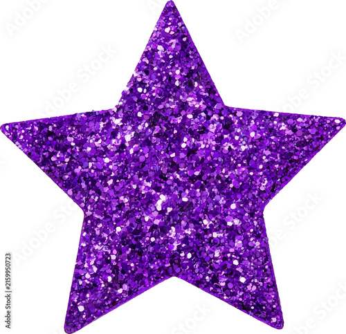 Purple glitter star cutout shining brightly. Symbolizing success. Excellence. And festive celebration. Perfect for award ceremonies. Holiday decorations